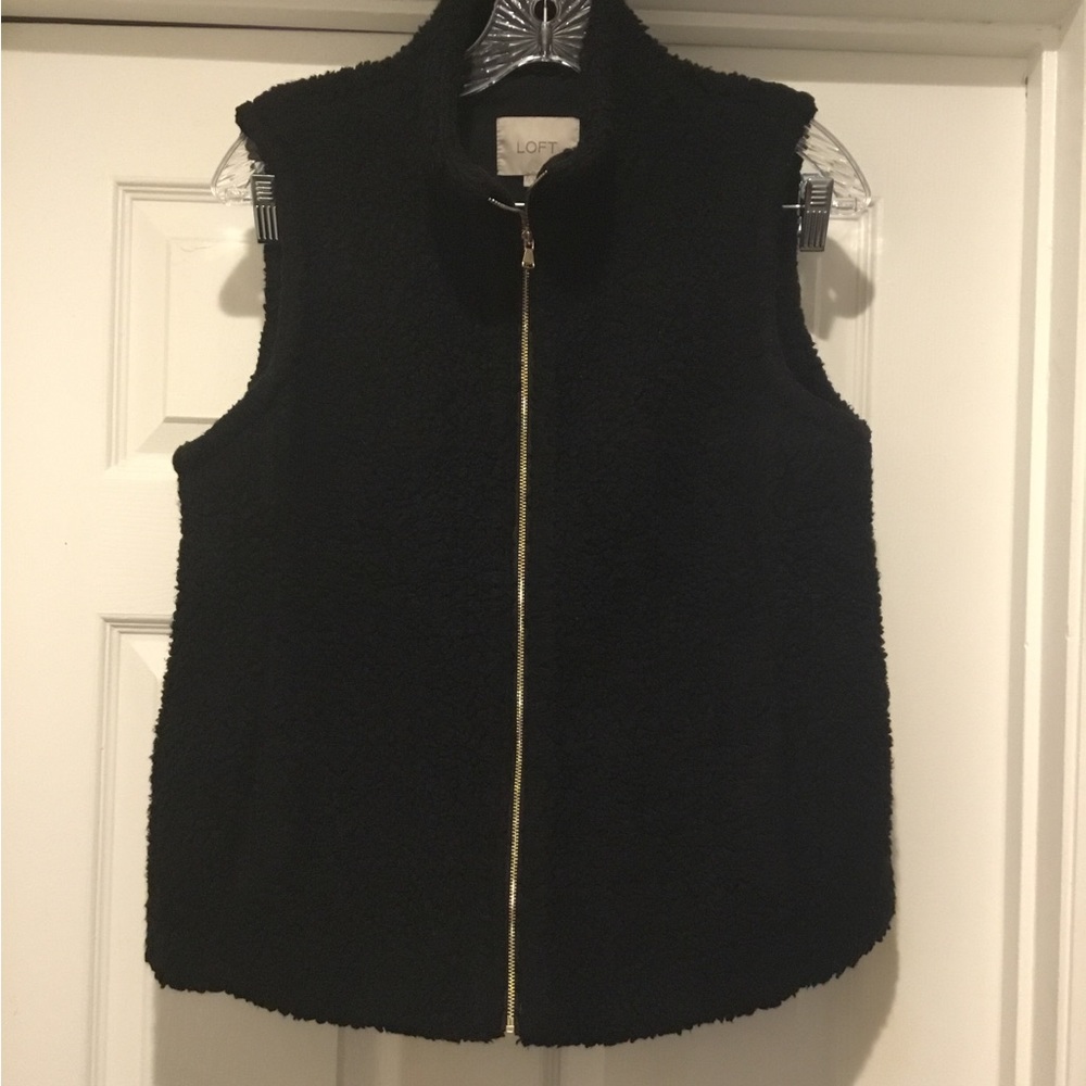 Ann Taylor Loft Women Black Vest Sz S